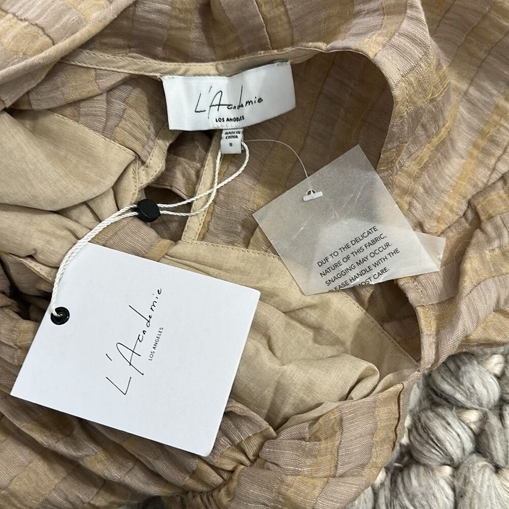 NWT L'Academie The Jolena Maxi Dress in Wheat‎ Brown size small - Picture 6 of 7